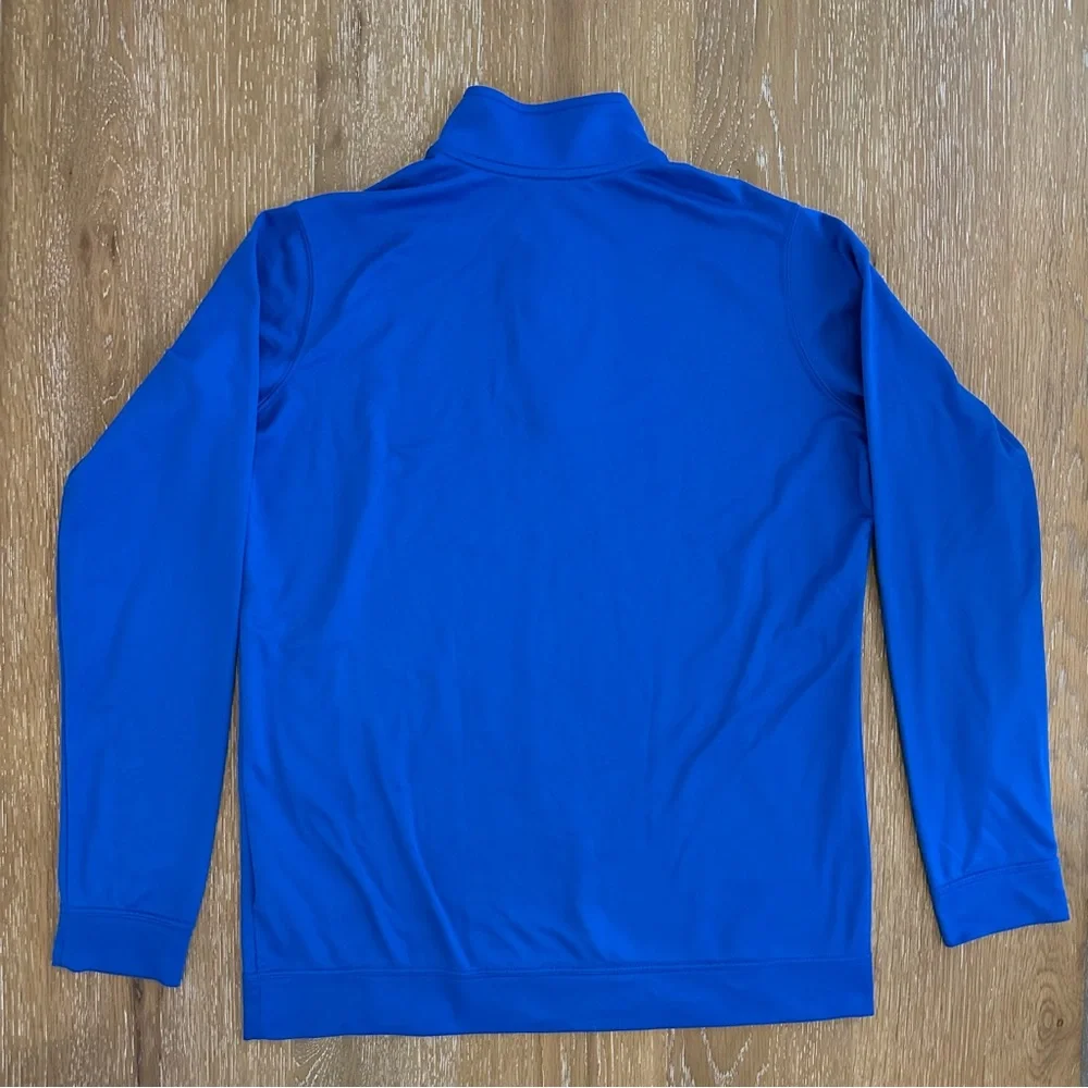 Nike Blue Dri-Fit Performance Quarter-Zip Long Sleeve Top - Picture 3 of 7
